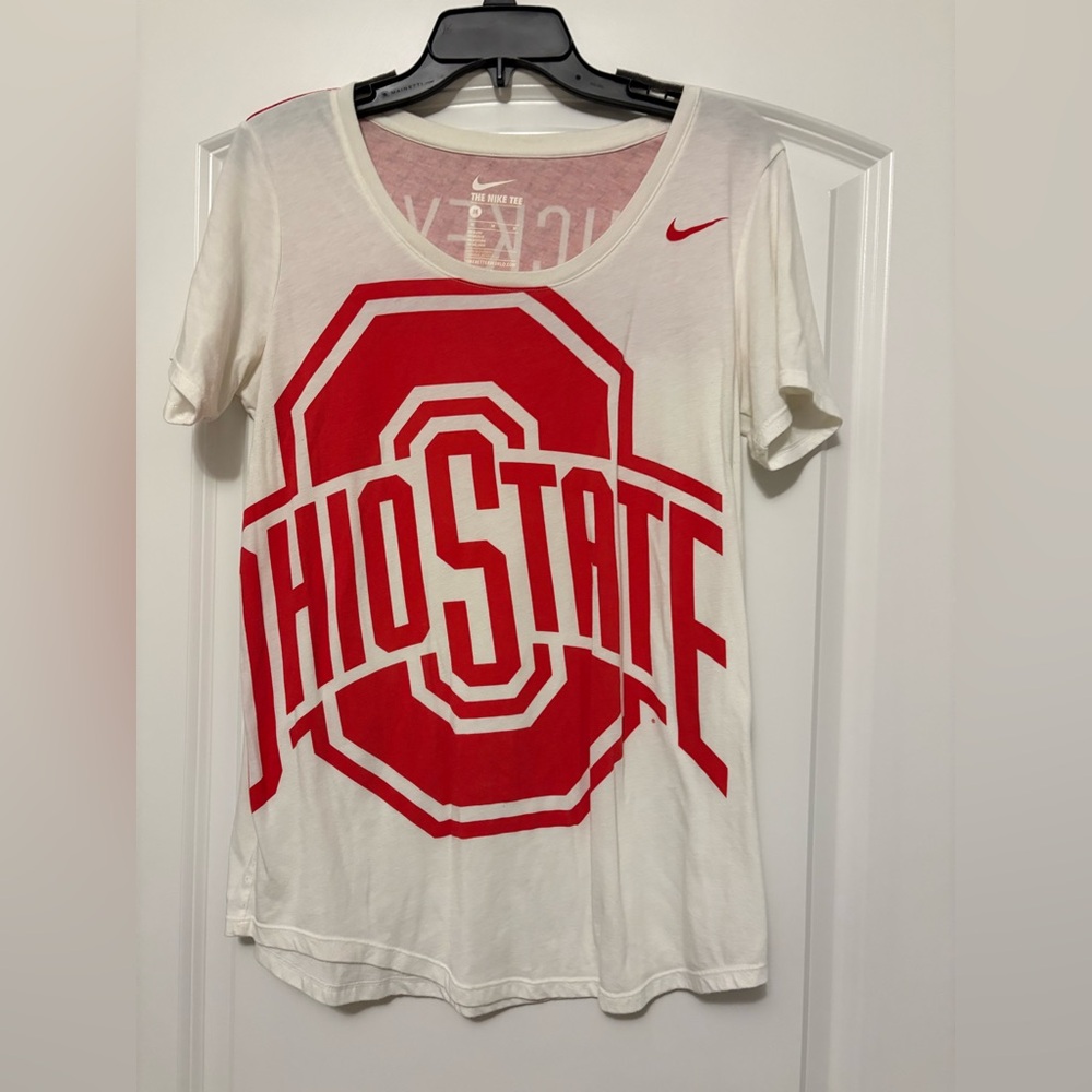 Ohio State Nike Red and White Graphic Tee
